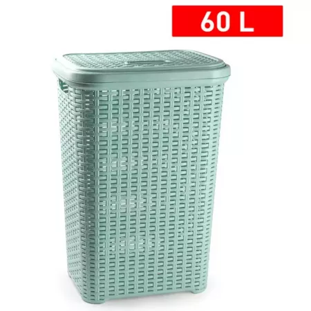 Cesto Ropa Sucia 60L Verde Pastel Ligero con Tapa España Cesto Ropa Sucia 60L Verde Pastel Ligero con Tapa España