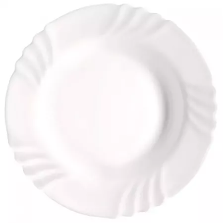 Plato hondo blanco 23 cm opal resistente para sopa fácil limpieza Plato hondo blanco 23 cm opal resistente para sopa fácil limpieza