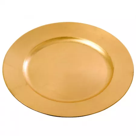 Bajoplato dorado 33x1,5 cm resistente y reutilizable Navidad Bajoplato dorado 33x1,5 cm resistente y reutilizable Navidad
