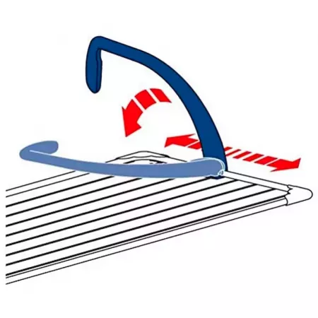 Tendedero plegable 7 m acero blanco, compacto y resistente