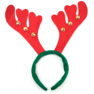 Diadema navideña disfraz de reno con cascabeles, cinta, aro, tocado para el cabello, pelo, gorro de fiesta, niños y adultos, color aleatorio