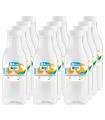 Tradineur - Pack de 12 botellas de plástico - Incluye tapa - Ideal para la conservación de tus alimentos - Capacidad de 0,5 Litros - 20,5 x 6,5 cm
