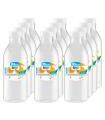 Tradineur - Pack de 12 botellas de plástico con tapa - Ideal para la conservación de tus alimentos - Capacidad de 0,75 Litros - 22 x 7,5 cm