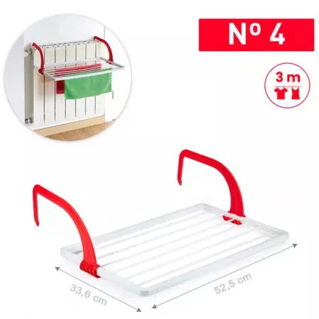 Tendedero Plegable 3m para Balcones y Radiadores, Resistente Tendedero Plegable 3m para Balcones y Radiadores, Resistente