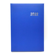 Agenda diaria 2022 de 12 meses, enero a diciembre, tapa acolchada y cinta marcapáginas, planificador anual de tareas, 21,2 x 15 cm, azul marino