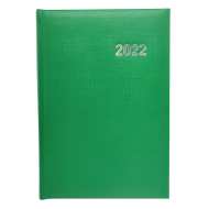 Agenda diaria 2022 de 12 meses, enero a diciembre, tapa acolchada y cinta marcapáginas, planificador anual de tareas, citas, 21,2 x 15 cm, color verde