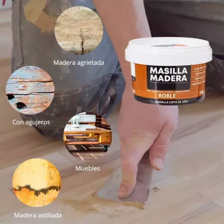 Masilla para Madera Roble 250g | Secado Rápido y Profesional Masilla para Madera Roble 250g | Secado Rápido y Profesional