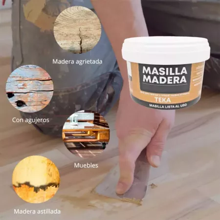 Masilla para Madera Teka 250 g - Rápida y Fácil de Usar Masilla para Madera Teka 250 g - Rápida y Fácil de Usar