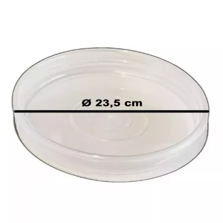 Plato Redondo Transparente 23,5 cm para Macetas Resistente Plato Redondo Transparente 23,5 cm para Macetas Resistente