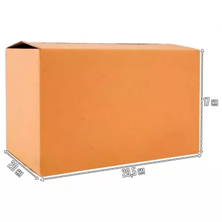 Caja Cartón Reforzado 29,5x20x17 cm - Reutilizable y Fácil Caja Cartón Reforzado 29,5x20x17 cm - Reutilizable y Fácil