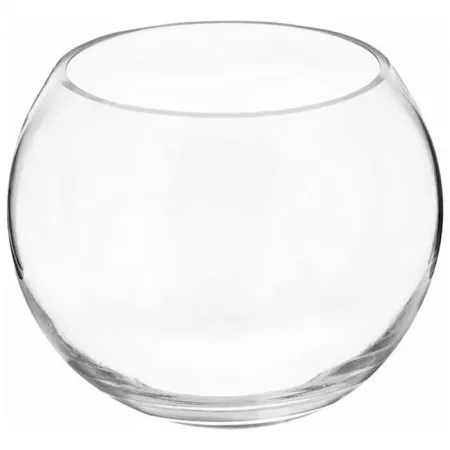 Pecera Redonda de Cristal 20x16 cm, Ideal para Mascotas Pecera Redonda de Cristal 20x16 cm, Ideal para Mascotas