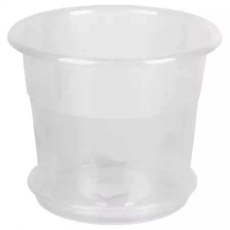 Plato plástico transparente para maceta Ø16 cm resistente Plato plástico transparente para maceta Ø16 cm resistente