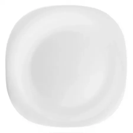 Plato Llano Blanco 26x26 cm Vidrio Opal Resistente Fácil Uso Plato Llano Blanco 26x26 cm Vidrio Opal Resistente Fácil Uso