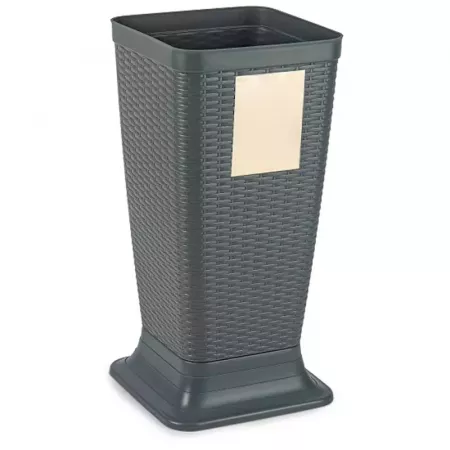 Paragüero Rattan Resistente 51,5x26 cm en Gris, Topo y Wengue Paragüero Rattan Resistente 51,5x26 cm en Gris, Topo y Wengue