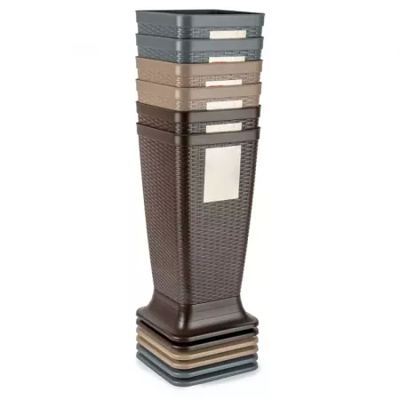 Paragüero Rattan Resistente 51,5x26 cm en Gris, Topo y Wengue Paragüero Rattan Resistente 51,5x26 cm en Gris, Topo y Wengue