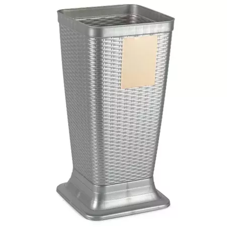 Paragüero Rattan Resistente 51,5x26 cm Blanco o Plateado Paragüero Rattan Resistente 51,5x26 cm Blanco o Plateado