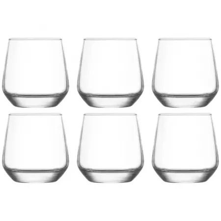 Vasos de Cristal Lal 6 uds 345 ml - Base Gruesa y Duraderos Vasos de Cristal Lal 6 uds 345 ml - Base Gruesa y Duraderos