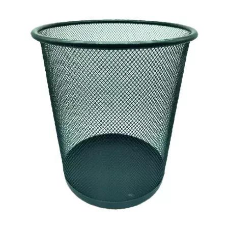 Papelera Metálica Negra 12L, Robusta para Oficina y Hogar Papelera Metálica Negra 12L, Robusta para Oficina y Hogar