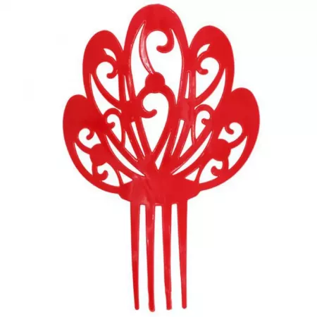 Peineta Flamenca Roja Resistente 18x13,5 cm para Mujer Peineta Flamenca Roja Resistente 18x13,5 cm para Mujer