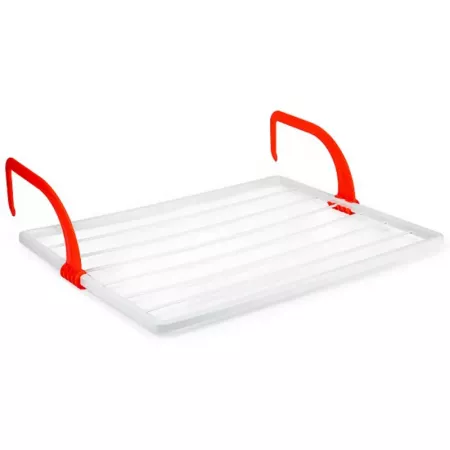 Tendedero Plegable 4m Blanco y Rojo para Radiador y Balcón Tendedero Plegable 4m Blanco y Rojo para Radiador y Balcón