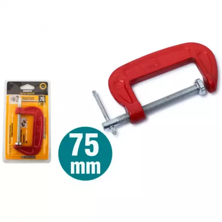 Abrazadera de Hierro 75 mm resistente y duradera para madera Abrazadera de Hierro 75 mm resistente y duradera para madera