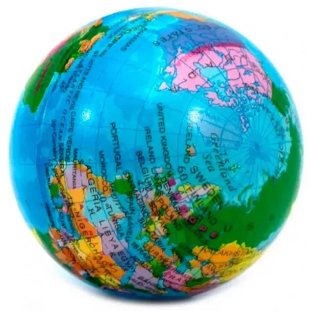 Bola Antiestrés Mundo 6,3 cm Espuma Colorida para Todos Bola Antiestrés Mundo 6,3 cm Espuma Colorida para Todos