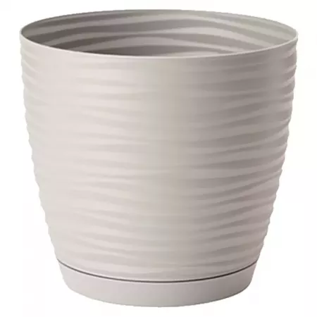 Maceta Sahara Ø15 cm con Plato Drenaje, Plástico Resistente Maceta Sahara Ø15 cm con Plato Drenaje, Plástico Resistente