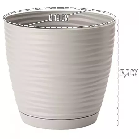 Maceta Sahara con Drenaje Ø19 cm – Plástico Resistente y Color Aleatorio Maceta Sahara con Drenaje Ø19 cm – Plástico Resistente y Color Aleatorio