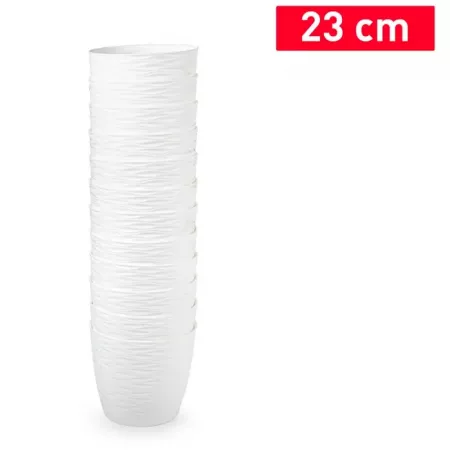 Maceta Wind Blanco Roto 23 cm con Plato y Drenaje Duradero Maceta Wind Blanco Roto 23 cm con Plato y Drenaje Duradero