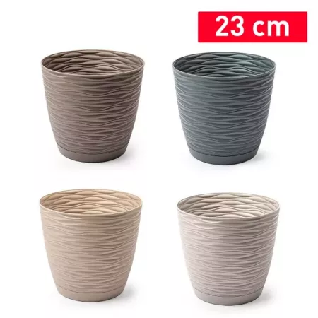 Maceta Diseño Wind con Plato de Drenaje, Colores Surtidos Maceta Diseño Wind con Plato de Drenaje, Colores Surtidos