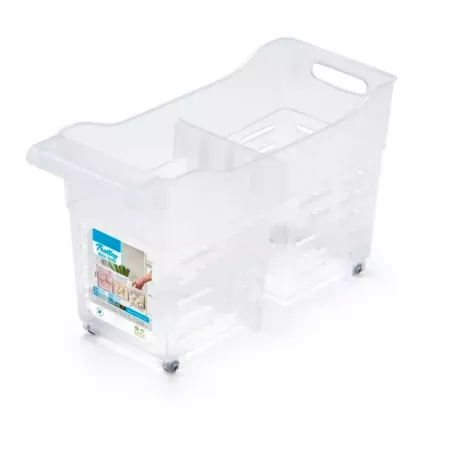 Carrito Multiusos Transparente con Ruedas y Asa - Práctico Carrito Multiusos Transparente con Ruedas y Asa - Práctico