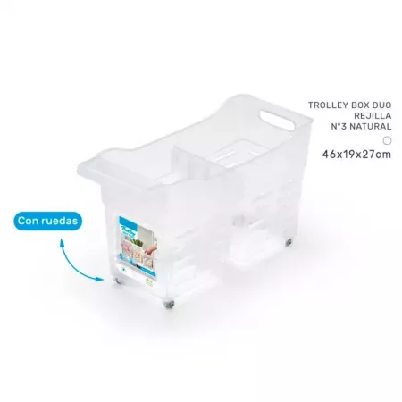 Carrito Multiusos Transparente con Ruedas y Asa - Práctico Carrito Multiusos Transparente con Ruedas y Asa - Práctico