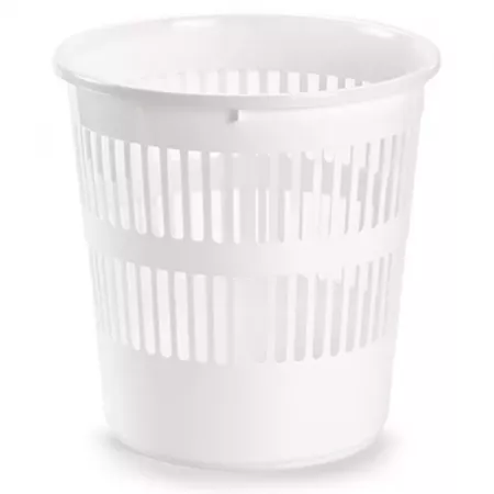 Papelera Plástico Rejilla Blanca 28x27 cm – Ligera y Duradera Papelera Plástico Rejilla Blanca 28x27 cm – Ligera y Duradera