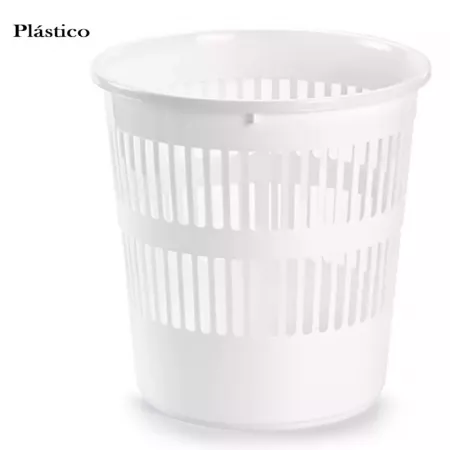 Papelera Plástico Rejilla Blanca 28x27 cm – Ligera y Duradera Papelera Plástico Rejilla Blanca 28x27 cm – Ligera y Duradera
