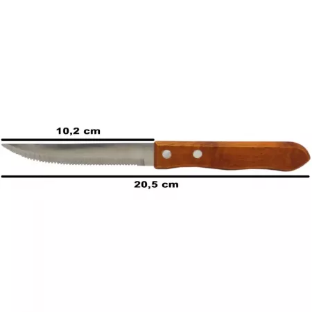 Cuchillo Sierra Carne 20,5 cm Acero Inoxidable Mango Madera Cuchillo Sierra Carne 20,5 cm Acero Inoxidable Mango Madera