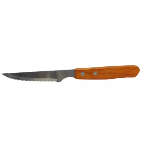 Cuchillo chuletero 21 cm acero inoxidable mango madera ergonómico Cuchillo chuletero 21 cm acero inoxidable mango madera ergonómico