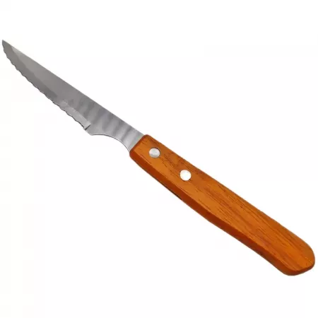 Cuchillo chuletero 21 cm acero inoxidable mango madera ergonómico Cuchillo chuletero 21 cm acero inoxidable mango madera ergonómico