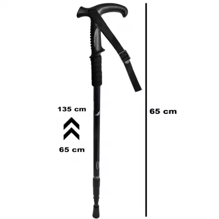 Bastón de Trekking Aluminio Ajustable 65-135 cm Ligero Bastón de Trekking Aluminio Ajustable 65-135 cm Ligero