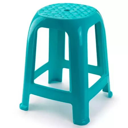 Taburete Azul Turquesa Ligero y Estable - Hecho en España Taburete Azul Turquesa Ligero y Estable - Hecho en España