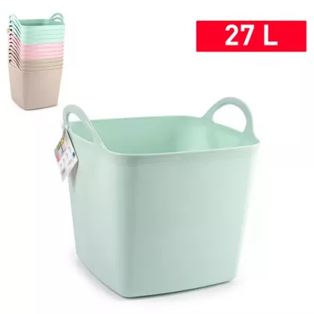 Capazo cuadrado 27L reciclado en colores pastel suaves Capazo cuadrado 27L reciclado en colores pastel suaves
