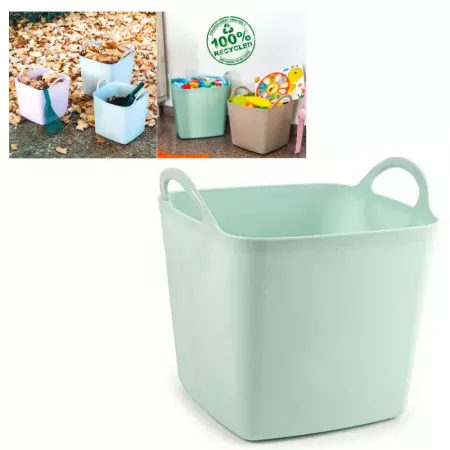 Capazo cuadrado 27L reciclado en colores pastel suaves Capazo cuadrado 27L reciclado en colores pastel suaves