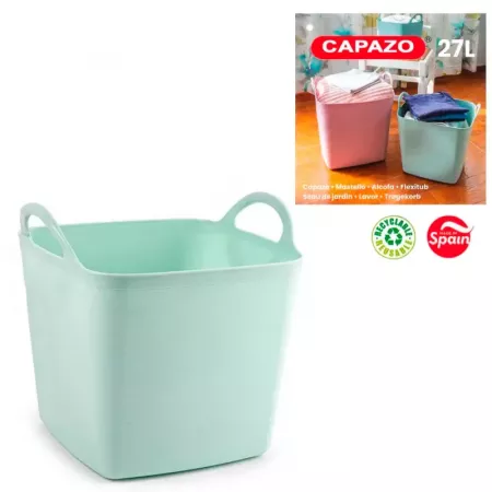 Capazo cuadrado 27L reciclado en colores pastel suaves Capazo cuadrado 27L reciclado en colores pastel suaves
