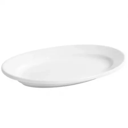 Fuente Ovalada Elba 30x22,6 cm - Vidrio Opal Resistente Blanca Fuente Ovalada Elba 30x22,6 cm - Vidrio Opal Resistente Blanca