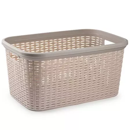 Cesta Organizadora Rattan 35L Marrón Topo con Asas - España