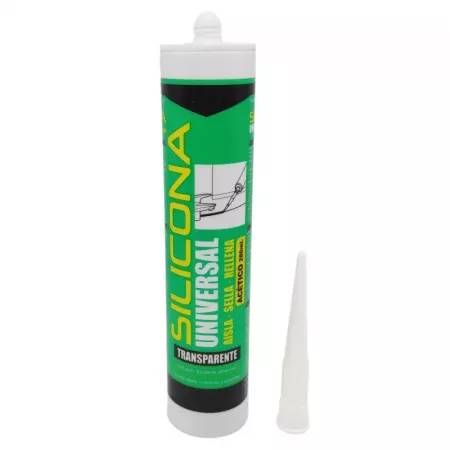 Silicona Transparente 280ml con Cánula - Sellador Rápido y Fuerte Silicona Transparente 280ml con Cánula - Sellador Rápido y Fuerte