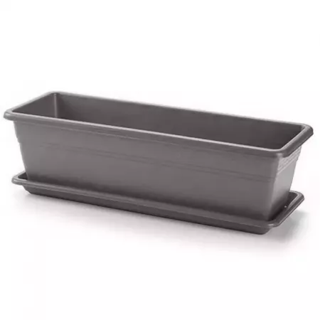 Jardinera Rectangular 20L con Plato, Drenaje y Resistente Jardinera Rectangular 20L con Plato, Drenaje y Resistente