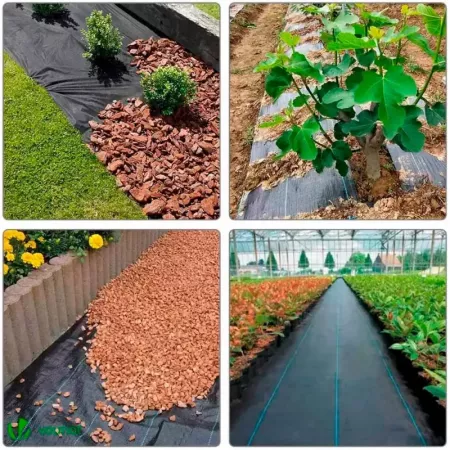 Malla antihierbas 1x50m, duradera y fácil de usar para jardín Malla antihierbas 1x50m, duradera y fácil de usar para jardín
