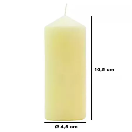 Vela de Pilar Vainilla Marfil 25h - 10,5x4,5 cm, 1 unidad Vela de Pilar Vainilla Marfil 25h - 10,5x4,5 cm, 1 unidad