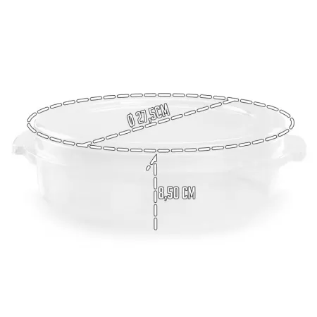 Fiambrera Tortilla 3L Hermética y Antiolores Transparente Fiambrera Tortilla 3L Hermética y Antiolores Transparente