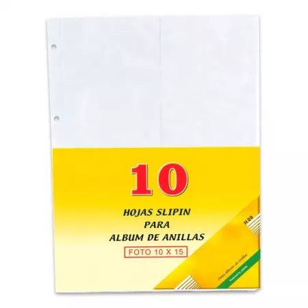 Pack 10 hojas álbum fotos A4 doble cara resistentes 10x15 cm Pack 10 hojas álbum fotos A4 doble cara resistentes 10x15 cm